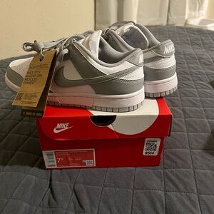 Nike Low-Top Sneakers in Gray and White